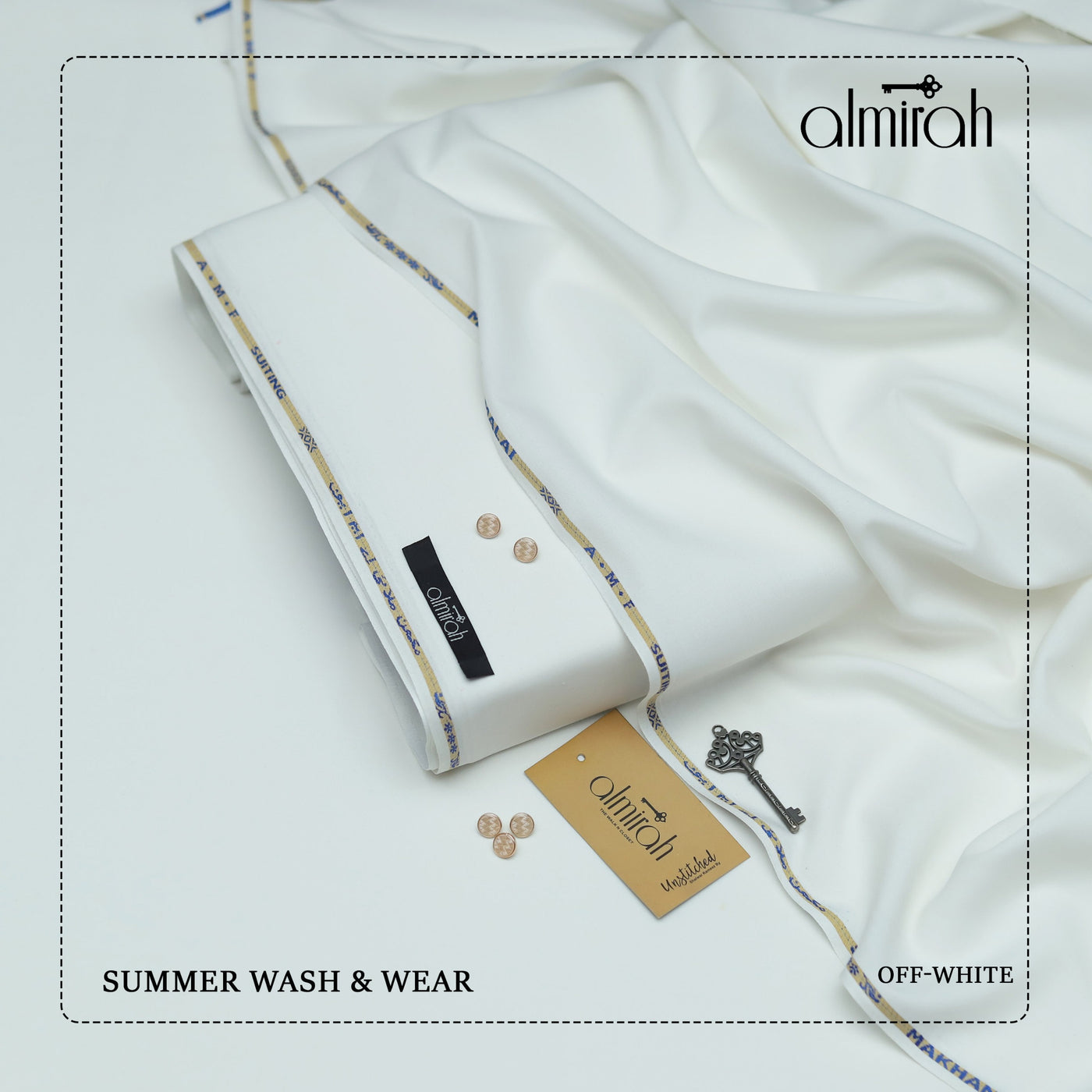 Almirah Luxury Wash and Wear"-OFF WHITE