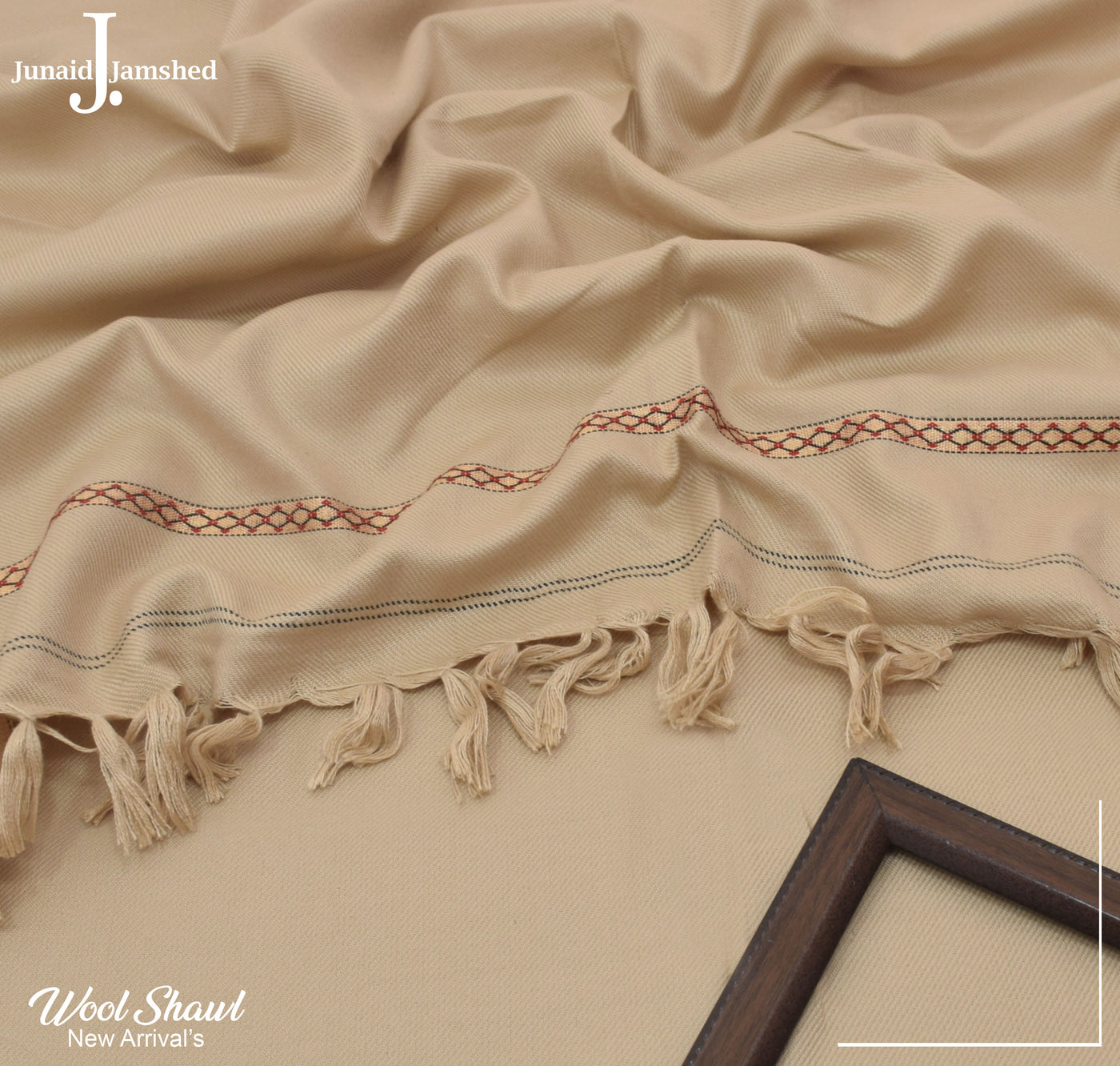 J. Wool Shawl-Beige