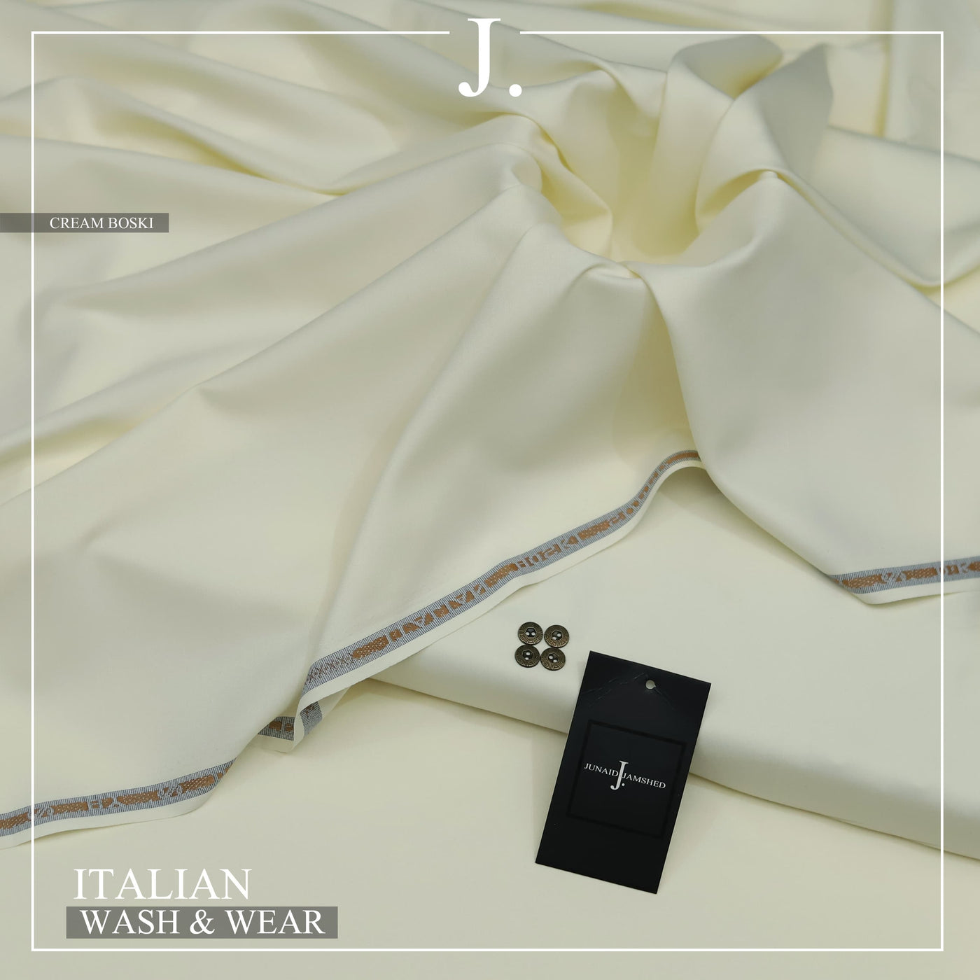 "Pure Comfort, Pure Style: The 2025 Men's Premium 100% Pure Wash & Wear Collection for All Seasons"-Cream Boski