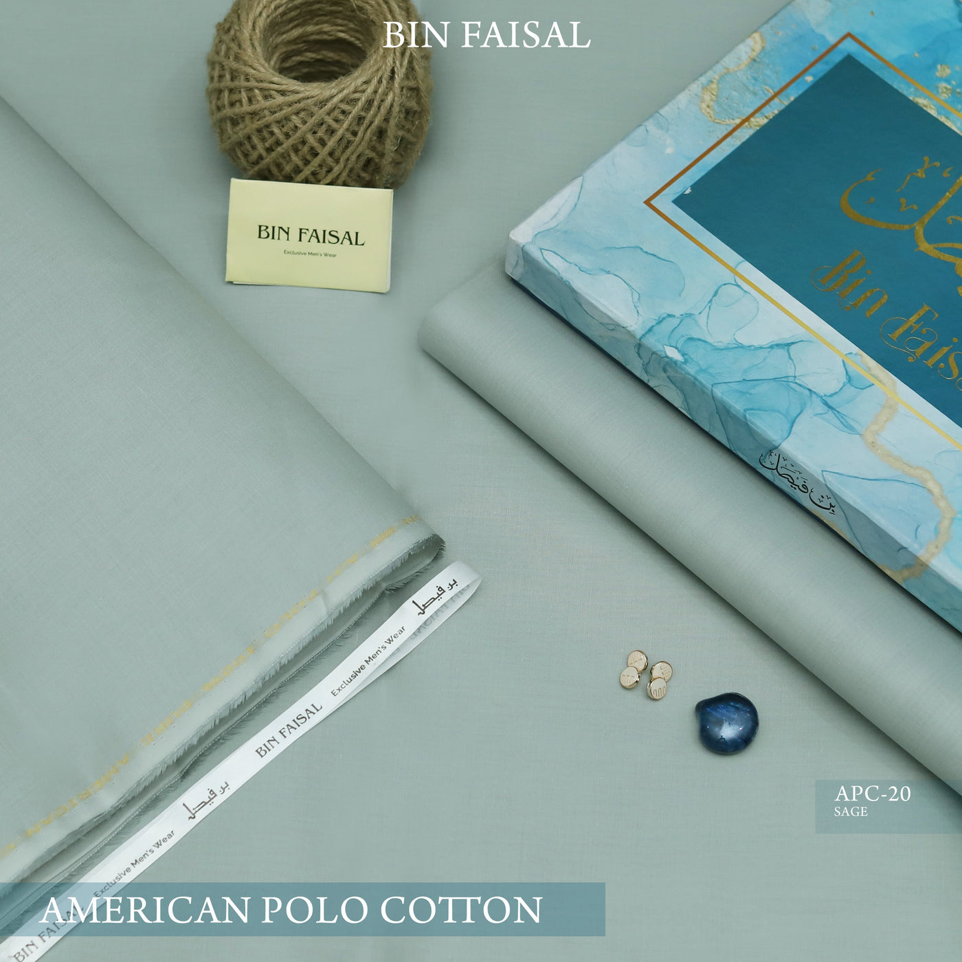 Elite Gold American Polo Cotton"-Sage
