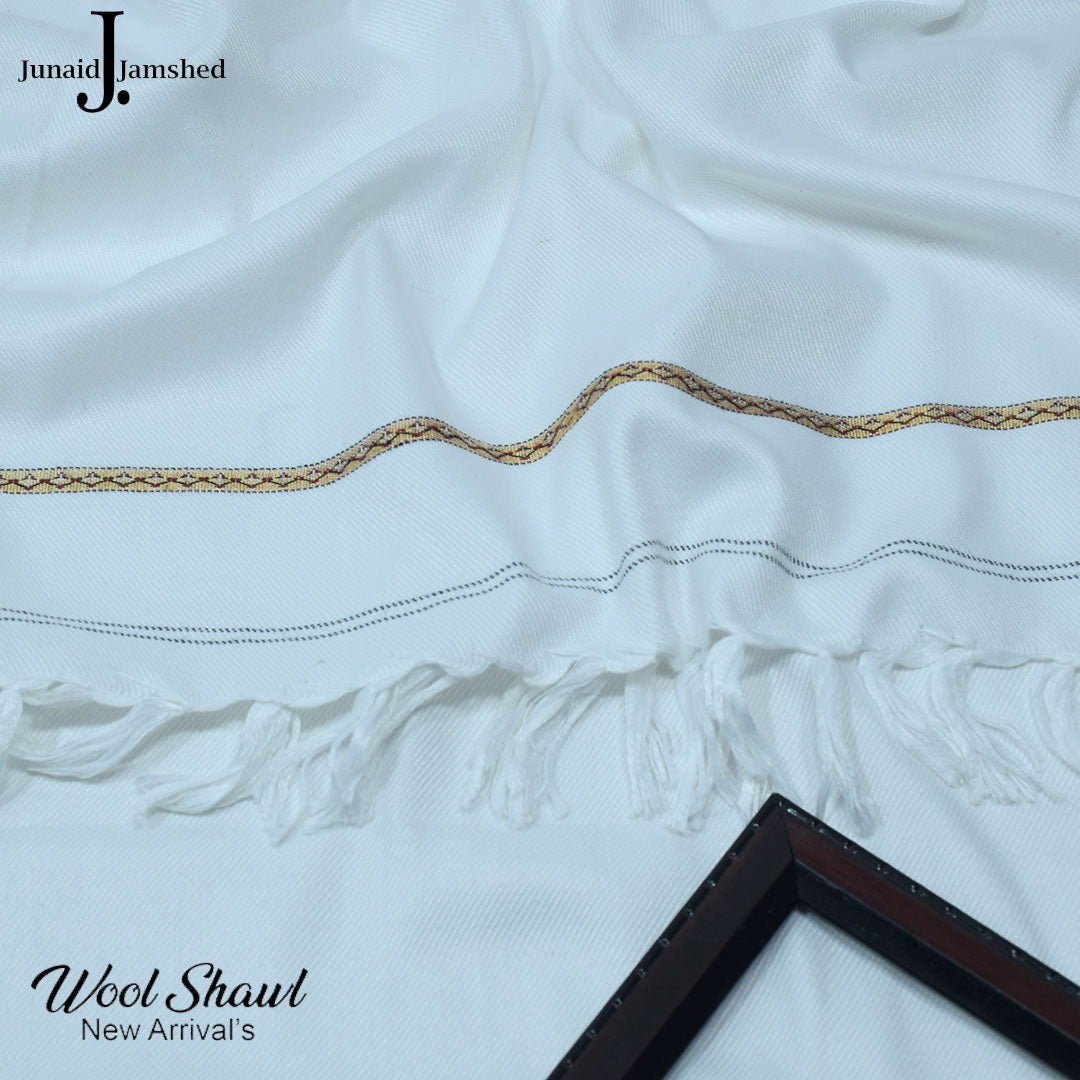 J. Wool Shawl-Off White