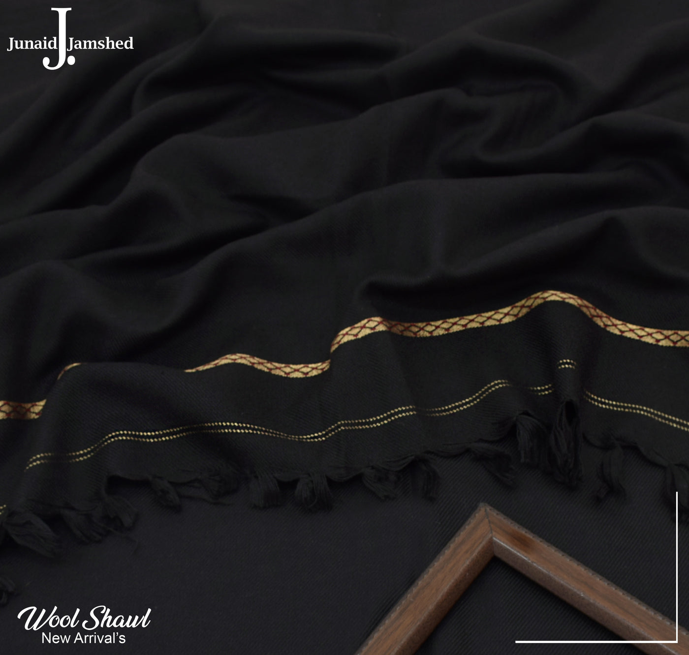 j. Wool Shawl-Black