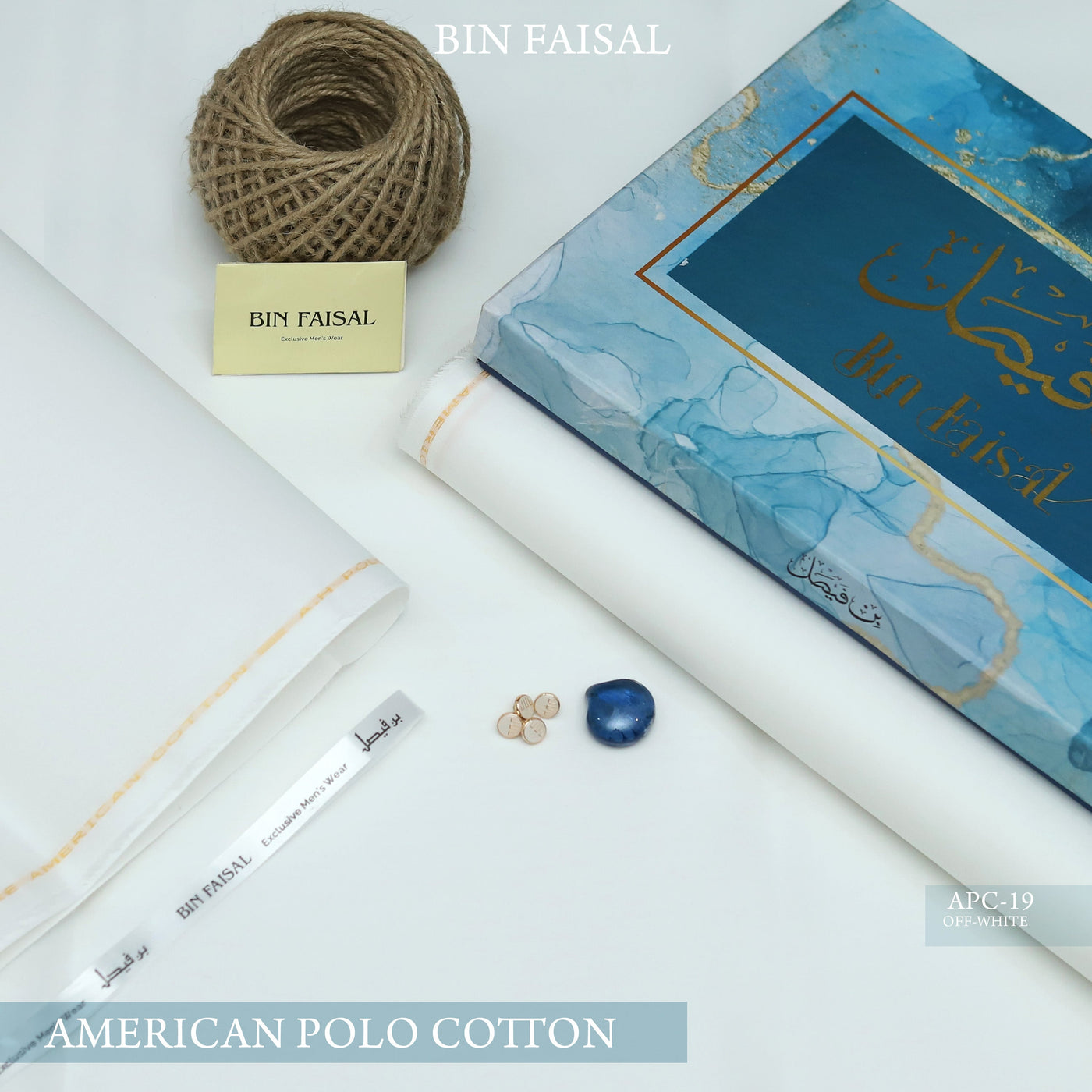 Elite Gold American Polo Cotton"-Off White