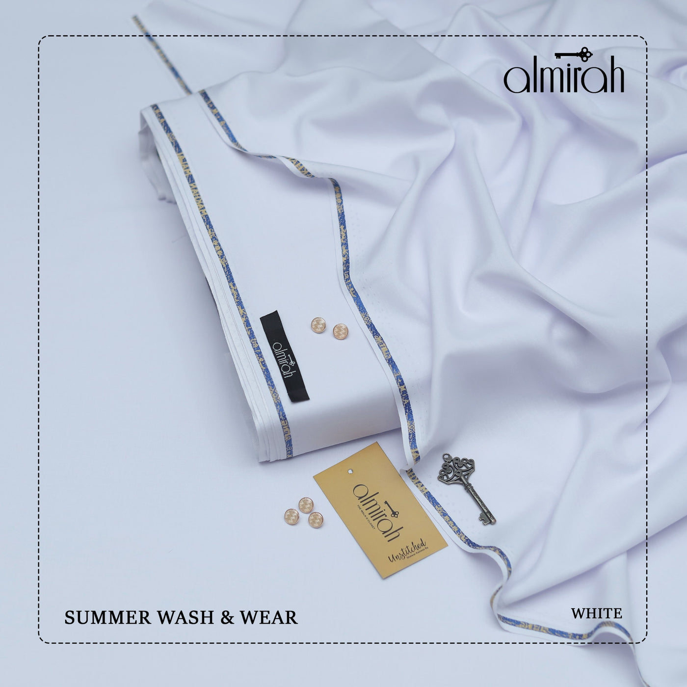 Almirah Luxury Wash and Wear"-WHITE
