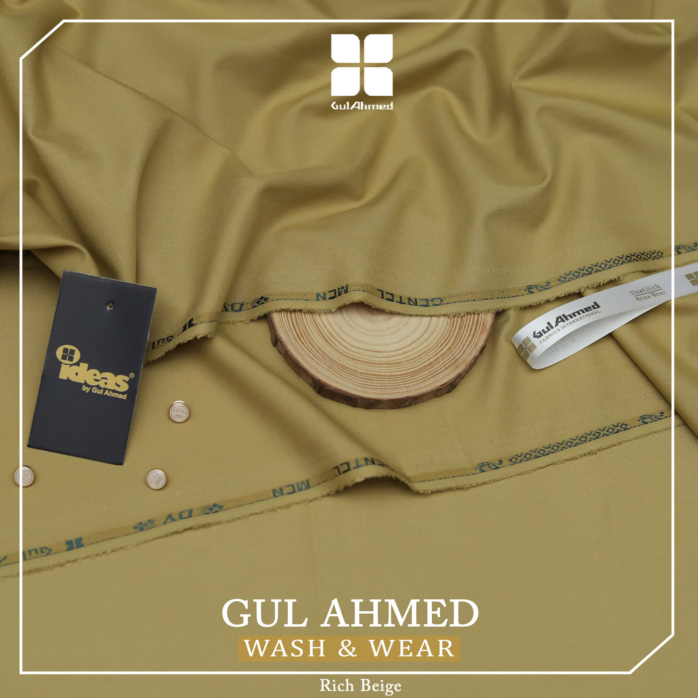 Men's Classical Wash'n Wear Soft - Smooth - Suitable for all season wearings -RICH BEIGE