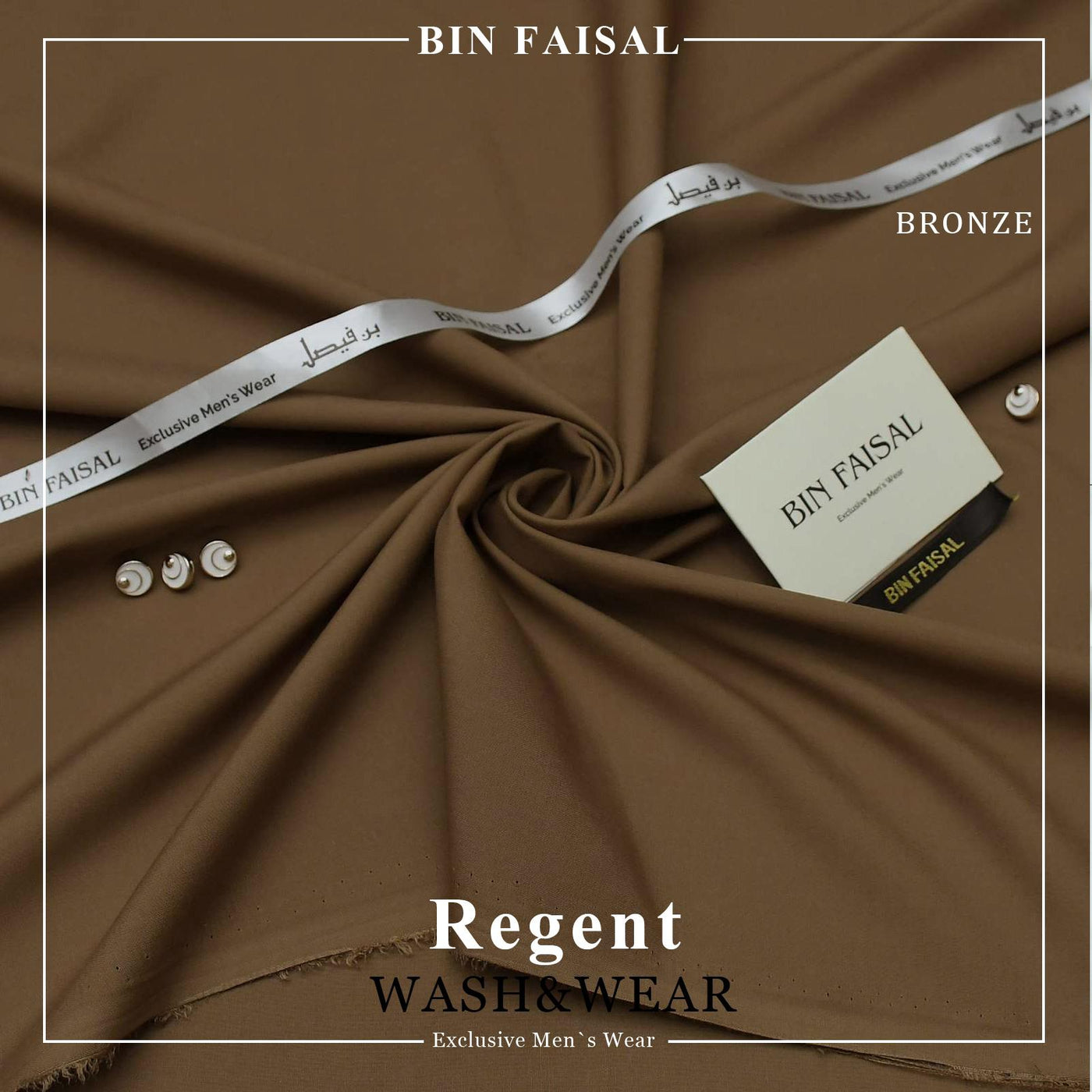 BIN FAISAL Luxury Regent Wash & Wear:- Bronze