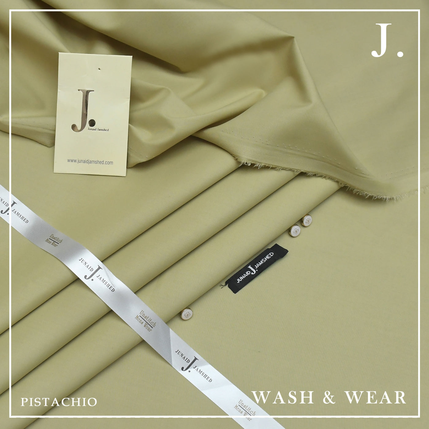 "Pure Comfort, Pure Style: The 2025 Men's Premium 100% Pure Wash & Wear Collection for All Seasons"-PISTACHIO