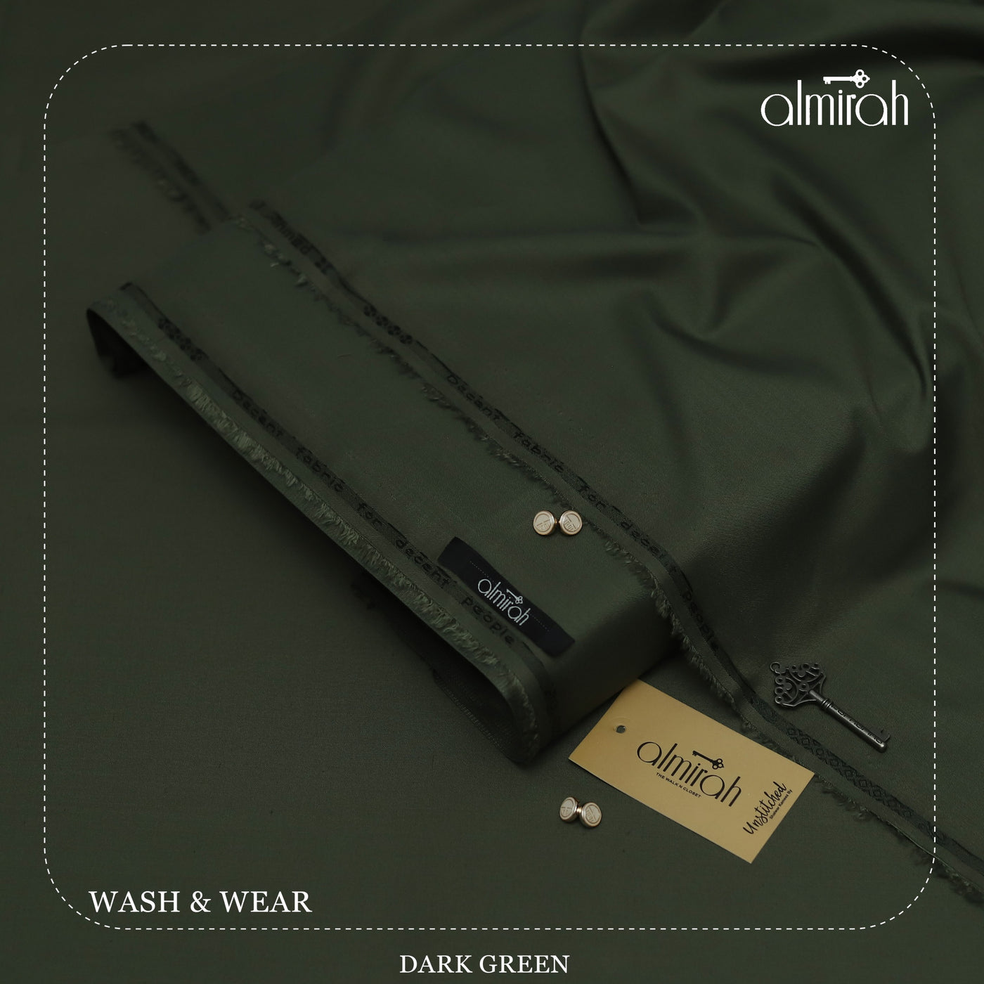 Almirah Luxury Wash and Wear"- Dark Green