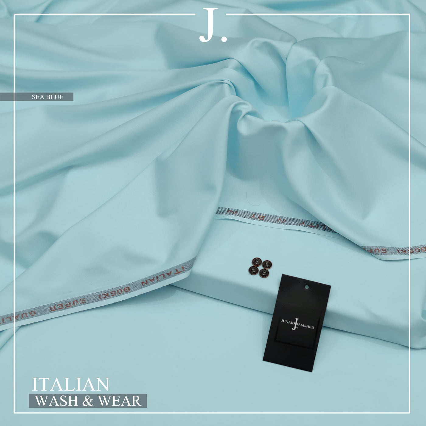 "Pure Comfort, Pure Style: The 2025 Men's Premium 100% Pure Wash & Wear Collection for All Seasons"- Sea Blue