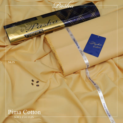Ultra-Fine Pasha Pima Soft Cotton Fabric – Elegant Summer Wear (4.5m, L-A Finish, With Accessories)